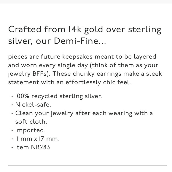 NWT Madewell Demi-Fine Droplet Statement Earrings Sterling Silver $98 NR284 - Picture 3 of 6